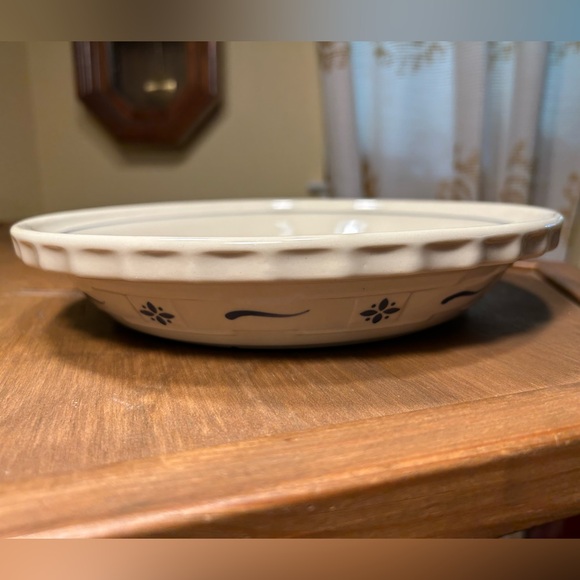Longaberger Woven Traditions Farmhouse Blue Pie Plate 10" Vintage 1991 USA - Picture 6 of 6